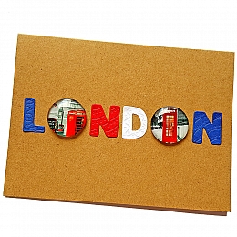 London Greetings Card With Embellishments