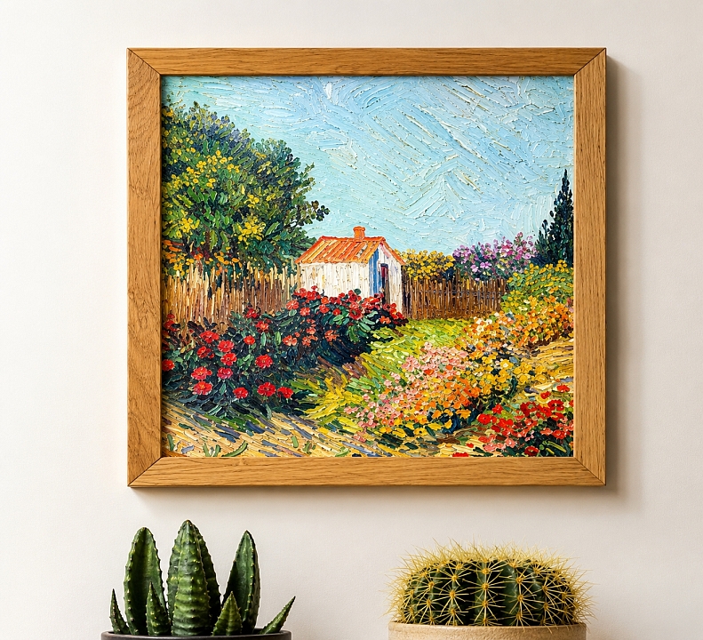 impressionist garden cottage on display