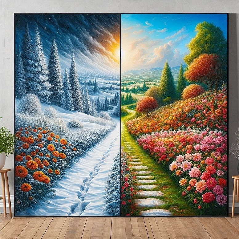 two seasons painting