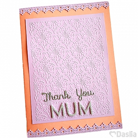 Embossed Thank You Mum Card