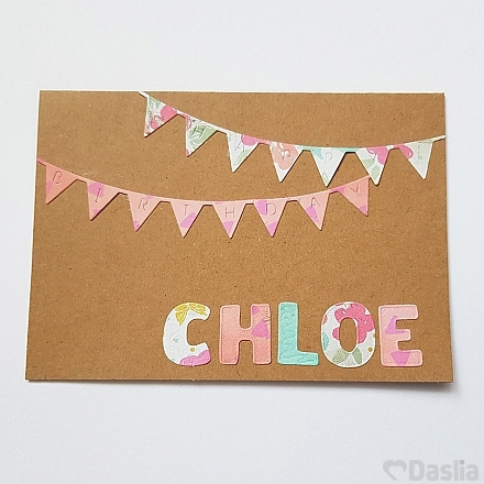Personalised Birthday Bunting Card