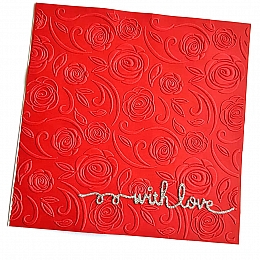 Embossed Rose With Love Card