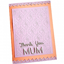 Embossed Thank You Mum Card