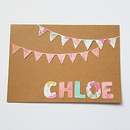 Personalised Birthday Bunting Card