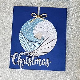 Christmas Bauble Iris Card