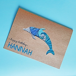 Personalised Dolphin Iris card