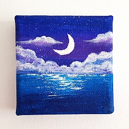 Midnight Crescent Painting
