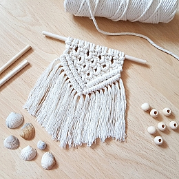Mini Beige Macramé Hanging
