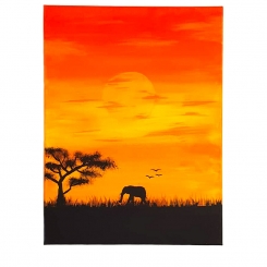 Sunset Savannah Canvas Painting