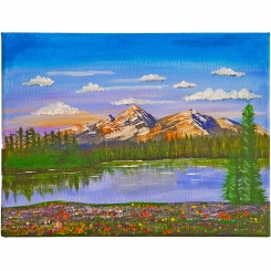 Alpine Forest Canvas Painting