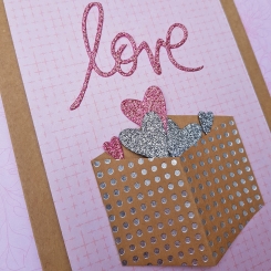 Pull Tab Pink Love Interactive Card