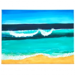 Coastal Waves Canvas Painting