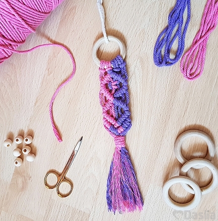Two Coloured Macramé Decoration